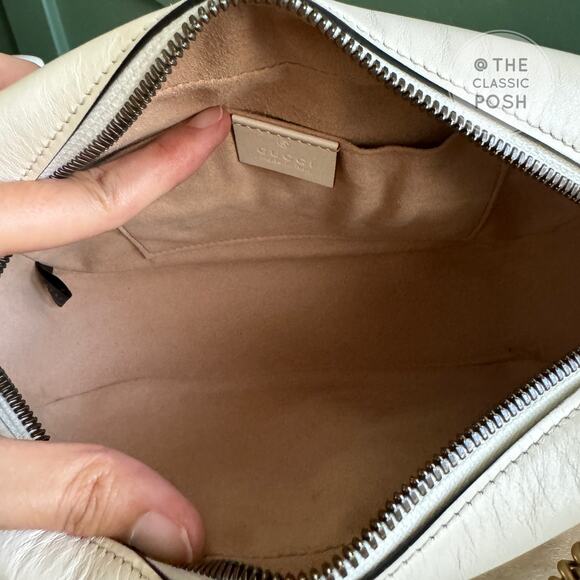 EUC Gucci Marmont Small Camera Bag White Gold HW Crossbody Bag - Picture 14 of 14